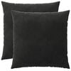 vidaXL Coj&iacute;n con almohada HEERLEN 2 uds. Negro Terciopelo