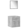 vidaXL Juego muebles de ba&ntilde;o 4 pzas madera contrachapada gris hormig&oacute;n