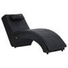 vidaXL Div&aacute;n de masaje con almohada de cuero sint&eacute;tico marr&oacute;n