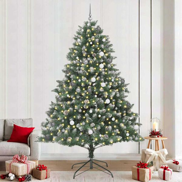 vidaXL &Aacute;rbol de Navidad artificial Verde 240 cm PVC, Pl&aacute;stico y Acero