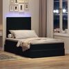 vidaXL Cama con almacenamiento y LED Negro 120 x 200 cm Terciopelo