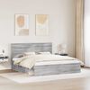 vidaXL Estructura de cama con cabecera Gris Sonoma 200 x 200 cm