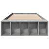 vidaXL Estructura de cama madera de ingenier&iacute;a gris hormig&oacute;n 90x190 cm