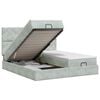 vidaXL Cama otomana con colch&oacute;n 2 uds. Gris Claro Terciopelo