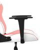 vidaXL Silla gaming cuero sintético blanco y rosa