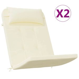vidaXL Cojines para silla Adirondack 2 uds tela Oxford color crema