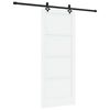 vidaXL Puerta Corredera Blanco y Negro 83 x 202 cm