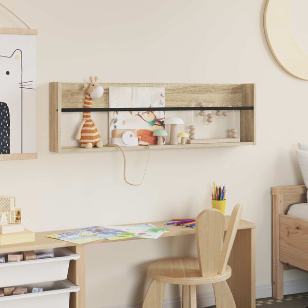 vidaXL Estante de revistas con estante Roble Sonoma 100 x 12 x 30 cm