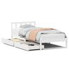 vidaXL Estructura de cama sin colch&oacute;n madera maciza blanca 75x190 cm