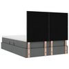 vidaXL Cama con almacenamiento y colch&oacute;n Gris oscuro 140 x 190 cm