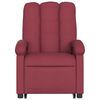 vidaXL Sill&oacute;n de masaje elevable el&eacute;ctrico tela rojo tinto
