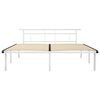 vidaXL Estructura de cama sin colchón metal blanco 200x200 cm