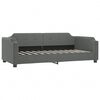 vidaXL Sof&aacute; cama sin colch&oacute;n tela gris oscuro 90x190 cm