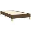 vidaXL Estructura de cama sin colch&oacute;n tela marr&oacute;n oscuro 80x200 cm