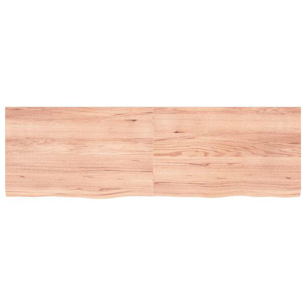 vidaXL Estante pared madera roble tratada marrón claro 160x50x(2-4) cm