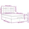 vidaXL Estructura cama otomana colch&oacute;n tela gris oscuro 140x200cm