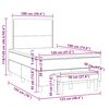 vidaXL Cama box spring con colch&oacute;n tela gris taupe 120x190 cm