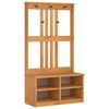 vidaXL Perchero de entrada SANDNES madera maciza de pino 87x40x159,5cm