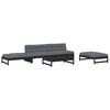vidaXL Juego de muebles de jard&iacute;n 5 pzas y cojines madera maciza negro