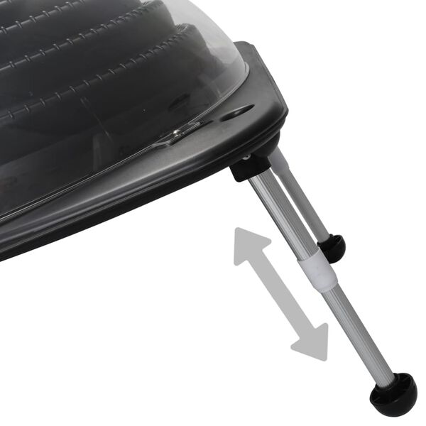 vidaXL Calentadores solares de piscina 2 pzas HDPE aluminio 75x75x36cm