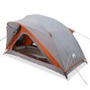 vidaXL Tienda de campa&ntilde;a para 1 persona impermeable gris y naranja