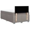 vidaXL Cama box spring con colch&oacute;n tela gris taupe 120x200 cm