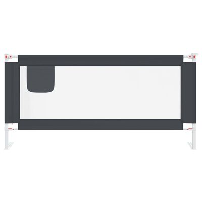vidaXL Barandilla de seguridad cama de niño gris oscuro tela 190x25 cm
