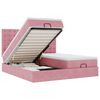 vidaXL Estructura de cama otomana colchones terciopelo rosa 160x200cm