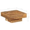 vidaXL Mesa de centro de madera maciza reciclada 70x70x30 cm