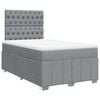 vidaXL Cama box spring con colch&oacute;n tela gris claro 120x200 cm