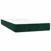 vidaXL Cama box spring colch&oacute;n y LED terciopelo verde oscuro 90x200 cm
