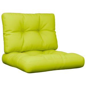 vidaXL Cojines para sof&aacute; de palets 2 unidades tela verde claro