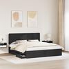 vidaXL Estructura de cama Negro 200 x 200 cm Madera Ingenieril