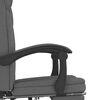 vidaXL Silla de oficina reclinable de tela gris oscuro