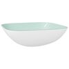 vidaXL Lavabo de vidrio blanco 42x42x14 cm