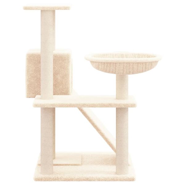 vidaXL Rascador para gatos con postes de sisal color crema 82 cm