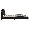 vidaXL Estructura de cama Viana con LED sin colch&oacute;n negro 180x200cm