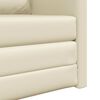 vidaXL Sofá cama de suelo 2 en 1 cuero sintético crema 112x174x55 cm