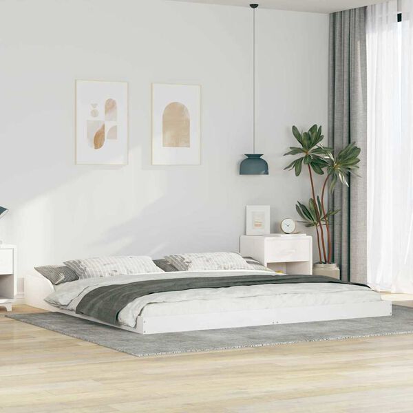 vidaXL Estructura de cama 200 x 210 cm Madera de pino macizo