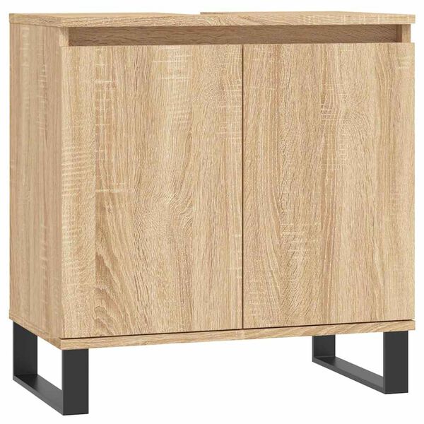 vidaXL Armario de ba&ntilde;o madera de ingenier&iacute;a roble Sonoma 58x33x60 cm