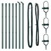 vidaXL Poste de Valla 7 pcs Verde Acero