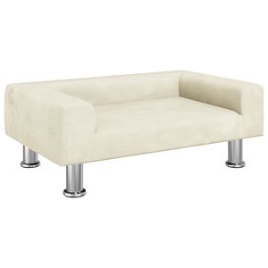 vidaXL Sof&aacute; para ni&ntilde;os de terciopelo crema 70x45x26,5 cm