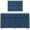 vidaXL Cama box spring con colch&oacute;n tela azul 120x190 cm