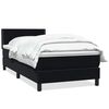 vidaXL Cama box spring con colch&oacute;n terciopelo negro 90x220 cm