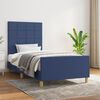 vidaXL Estructura de cama sin colch&oacute;n tela azul 90x190 cm