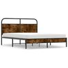 vidaXL Estructura de cama sin colch&oacute;n 150x200 cm madera roble ahumado