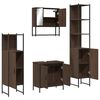 vidaXL Set de muebles ba&ntilde;o 4 pzas madera contrachapada roble marr&oacute;n