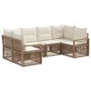vidaXL Conjunto de sof&aacute;s de jard&iacute;n 6 uds. 6-N&uacute;mero de plazas Beige