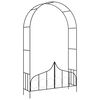 vidaXL Arco de jard&iacute;n con puerta hierro negro 138x40x238 cm