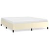 vidaXL Estructura de cama sin colch&oacute;n cuero sint&eacute;tico crema 180x200 cm